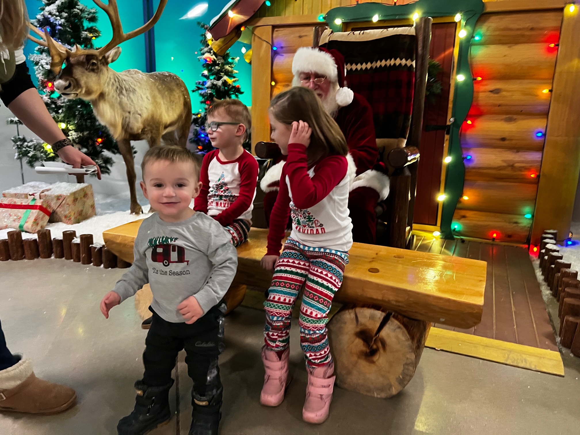 Santa photos with the fam at Cabelas